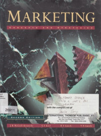 Marketing: concepts and strategies