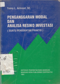 Penganggaran modal dan analisa resiko investasi